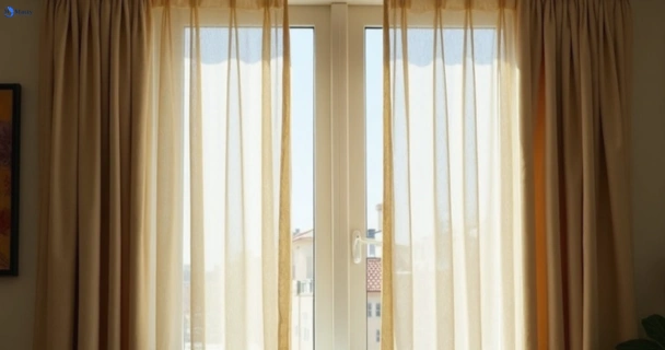 Dusty and dull curtains in brunswick-vic before steam cleaning